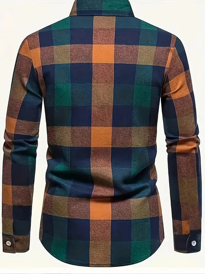 Camisa de Manga Larga con Solapa Elegante para Hombre - Image 30