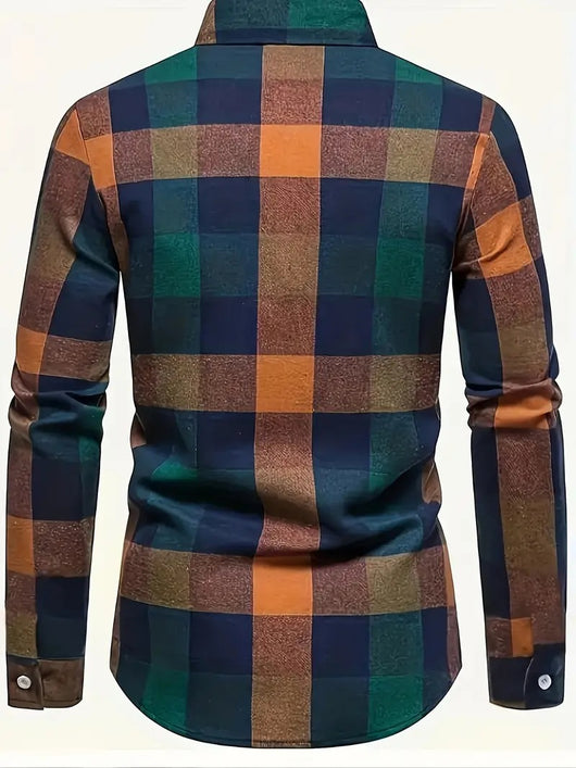 Camisa de Manga Larga con Solapa Elegante para Hombre - Image 30