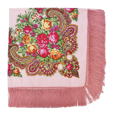 Pañuelo Floral Retro con Flecos para Mujer - Image 28