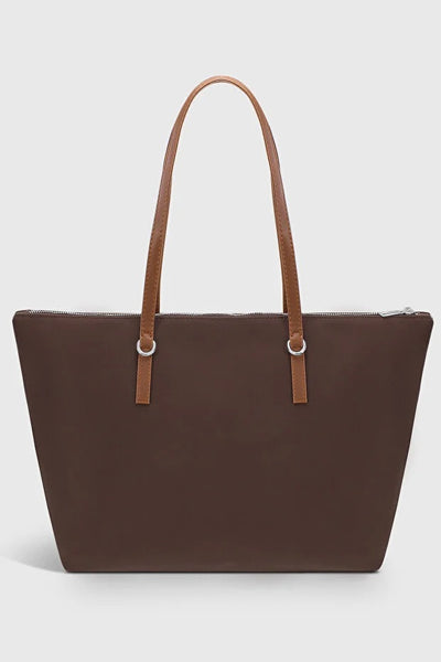 Bolso Shopper Marrón Grande Impermeable para Mujer