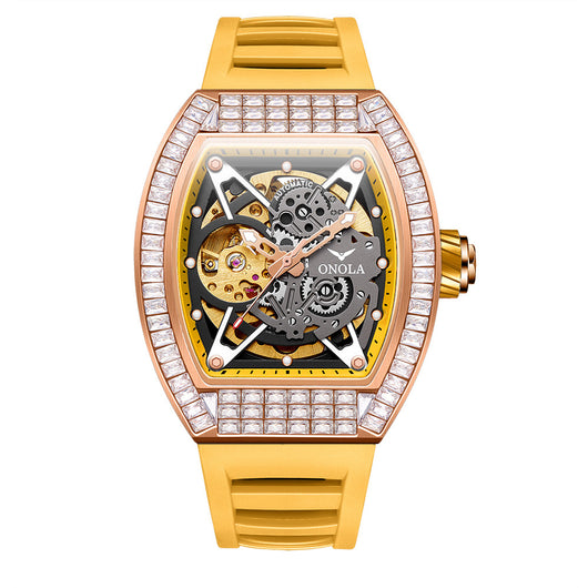 Reloj Automático Mecánico para Hombre con Correa de Silicona y Resistencia al Agua - Image 12