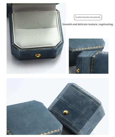 Caja Octagonal de Joyería con Encaje - Organizador de Anillos, Pendientes y Pulseras - Image 24