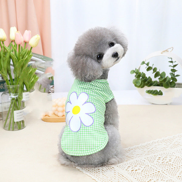 Disfraz de Cachorro con Chaleco Floral de Cinco Colores