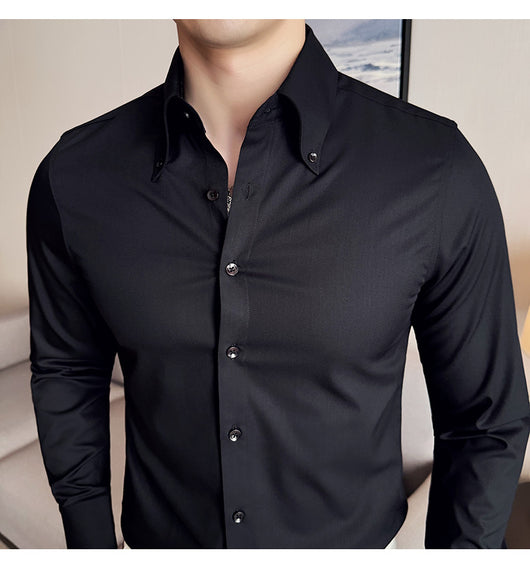 Camisa Manga Larga Talla Grande sin Planchado - Comodidad Profesional - Image 25
