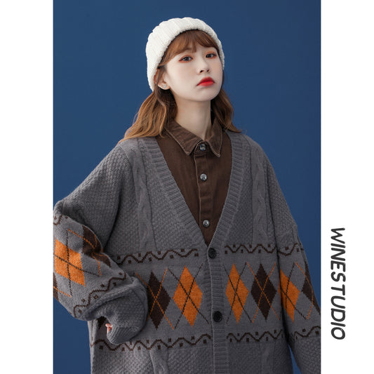 Cardigan de Punto Estilo Universitario para Primavera y Otoño - Image 2