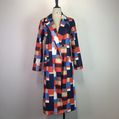 Abrigo de Lana Multicolor con Solapa Elegante para Mujer - Image 14