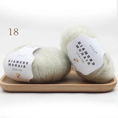 Bufanda Chal de Mohair Tejida a Mano Sudafricana Premium con Ovillo de Lana DIY - Image 21