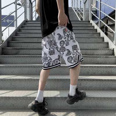 Shorts de Baloncesto Cashew Stripe para Hombre - Image 4