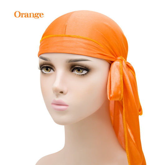 Turbante Pirata de Seda Sintética con Cola Larga - Image 37