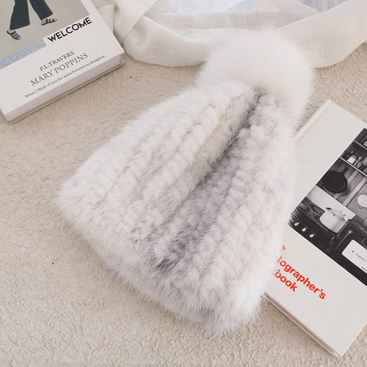 Gorro de Piel de Visón con Lana Gruesa Aislante - Image 11