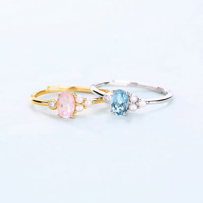 Anillo de Perla de Agua Dulce con Diseño Ovalado en Cristal - Image 3