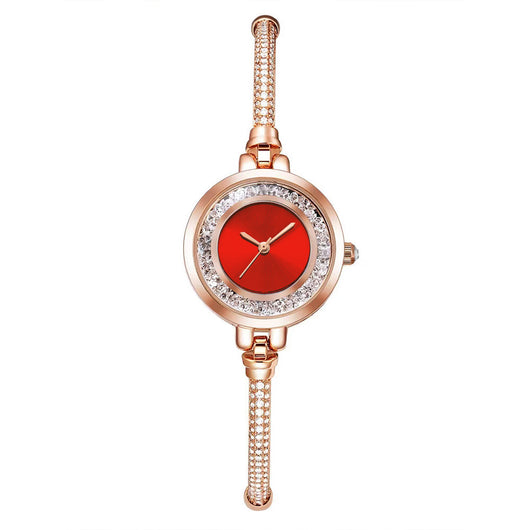 Reloj Pulsera Mujer Correa Delgada Rhinestone Efecto Arena Movible Ajustable - Image 2