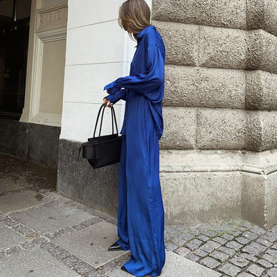 Conjunto de Dos Piezas: Blusa Azul y Pantalón Largo Dinklein - Image 5
