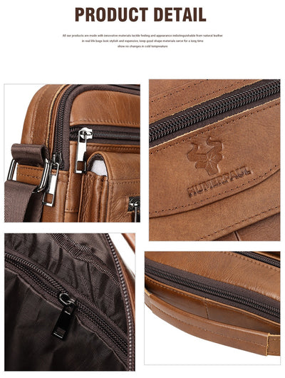 Mochila de Cuero Genuino para Hombre - Diseño Crossover Moderno - Image 10