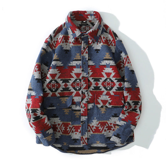 Camisa Acolchada Étnica en Lana - Image 10