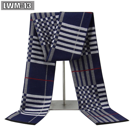 Bufanda de Cachemira Cuadros Hombre Estilo Europeo para Otoño e Invierno - Image 17