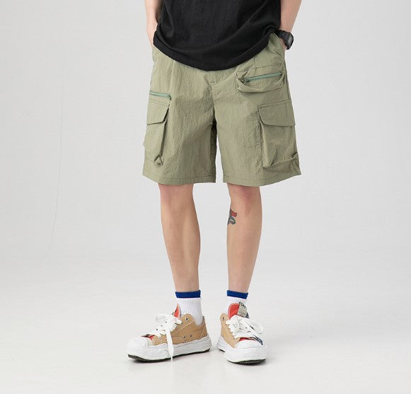 Pantalones Cortos Cargo Sueltos con Múltiples Bolsillos para Hombre - Image 3