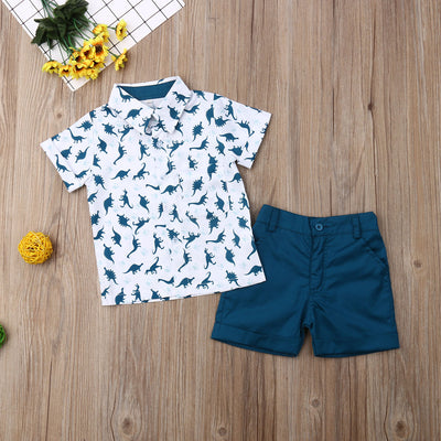 Conjunto Infantil Estampado Dinosaurio - Playera y Shorts de Verano - Image 8
