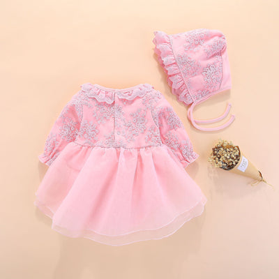 Vestido Princesa de Manga Larga para Bebé con Tiara - Image 16