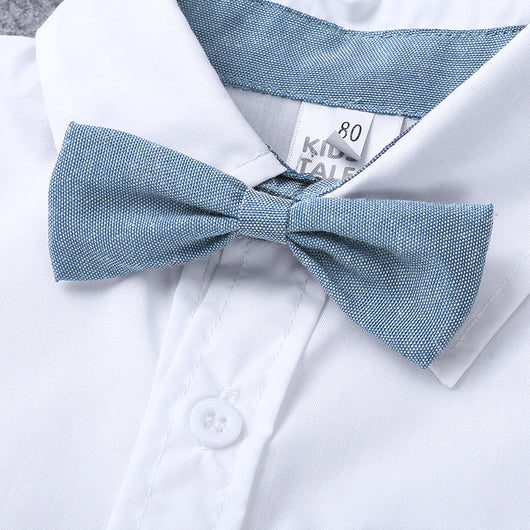 Conjunto Infantil: Camisa Blanca y Overol de Tirantes - Image 5