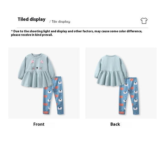 Conjunto de Suéter Casual Transpirable con Estampado para Niñas - Image 15