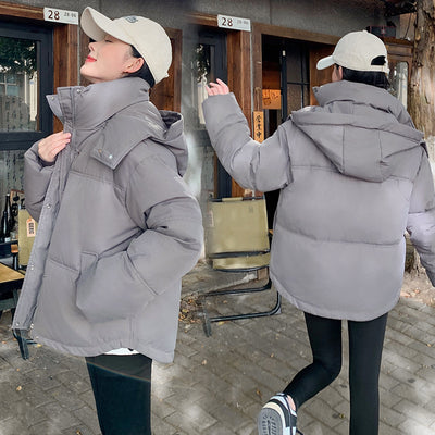 Chaqueta Acolchada de Algodón Suelta Estilo Coreano - Image 3