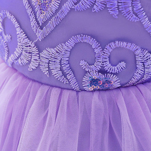 Vestido de Niña Europeo Americano con Bordado en Malla - Image 36