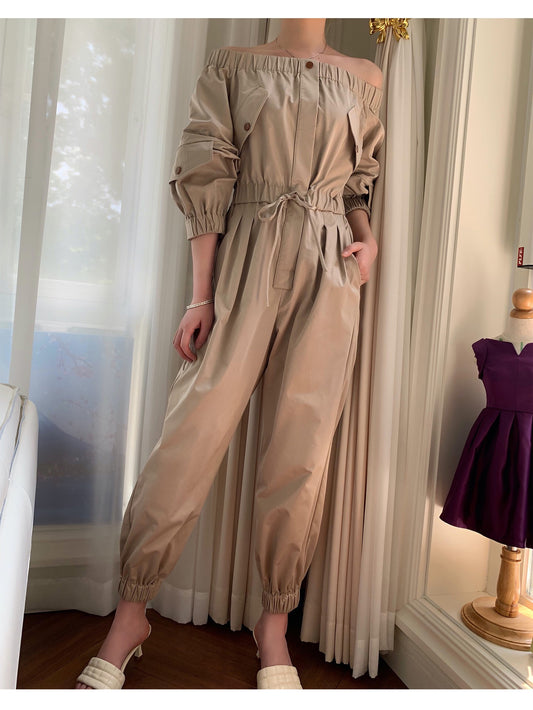 Jumpsuit Cintura Alta Estilizador con Elegancia Casual