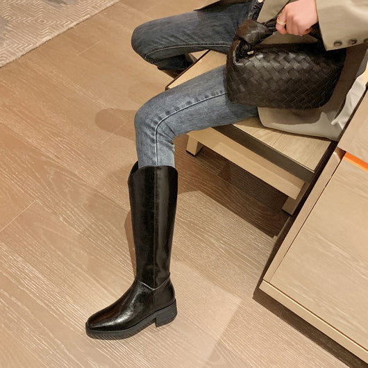 Botas Retro Casual de Caña Alta Estilo Knight
