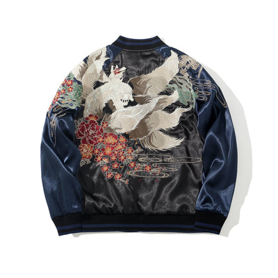 Chaqueta Suelta Estilo Chino con Bordados en Poliéster para Hombre - Image 3
