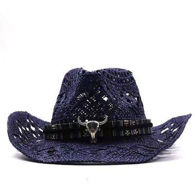 Sombrero Vaquero de Paja para Playa - Protección Solar para Mujeres - Image 11