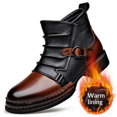 Botas Térmicas Retro Estilo Británico para Hombre con Forro de Lana y Cierre Lateral - Image 6