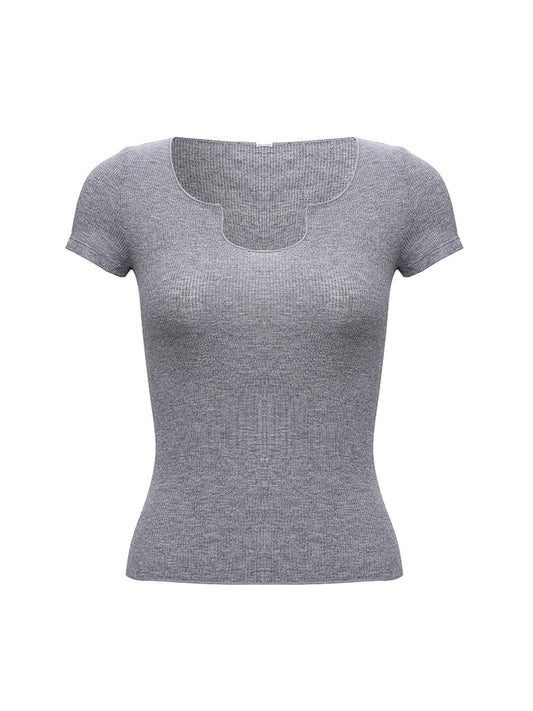 Blusa Deportiva Slim Fit de Manga Corta para Yoga y Tiempo Libre - Image 2