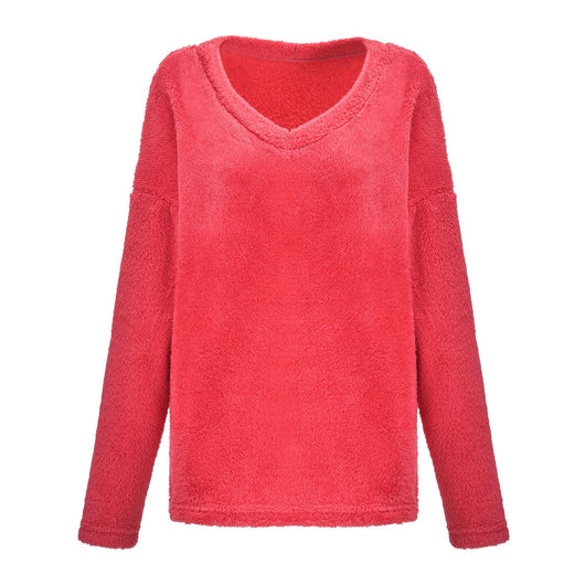 Suéter Suelto de Cuello V y Manga Larga para Mujer - Image 10