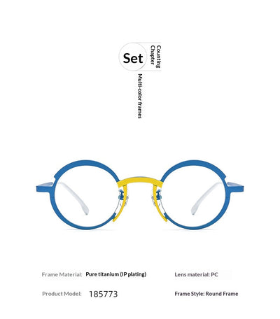 Lentes de Titanio Ultraligeros Multicolor para Miopía - Marco Óptico Redondo Unisex - Image 10