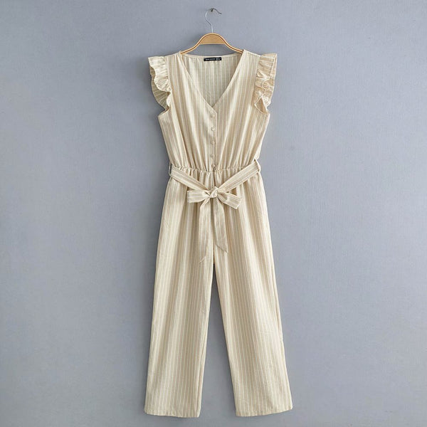 Jumpsuit de Algodón Denise con Rayas - Elegancia y Comodidad - Image 5