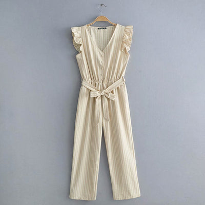 Jumpsuit de Algodón Denise con Rayas - Elegancia y Comodidad - Image 5