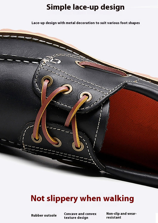 Zapatos Casuales Británicos de Cuero Genuino para Hombre - Diseño Clásico Bajo - Image 11