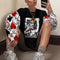 Sudadera Suelta con Cuello Redondo y Estampado Casual