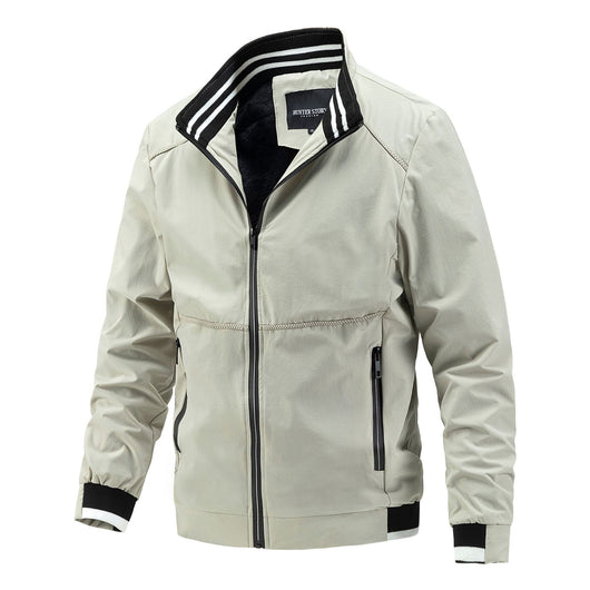 Chaqueta Deportiva Casual con Cuello Alto para Hombre - Rompavientos - Image 3