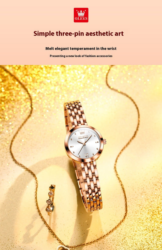 Reloj de Cuarzo Resistente al Agua para Mujer - Diseño Elegante y Simple - Image 13