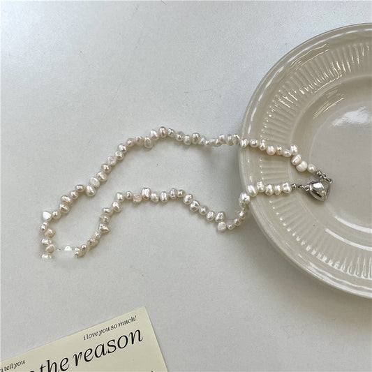 Collar de Perla de Agua Dulce con Broche Imán del Amor - Image 2