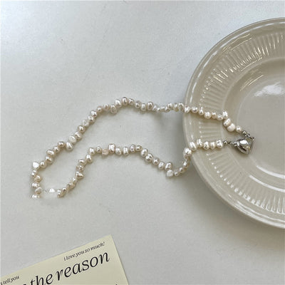 Collar de Perla de Agua Dulce con Broche Imán del Amor - Image 2