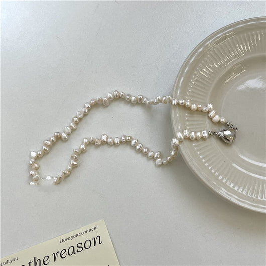 Collar de Perla de Agua Dulce con Broche Imán del Amor - Image 2