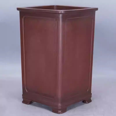 Tubo Decorativo Antiguo Zisha Hecho a Mano y Cuenco de Arcilla Púrpura - Image 6