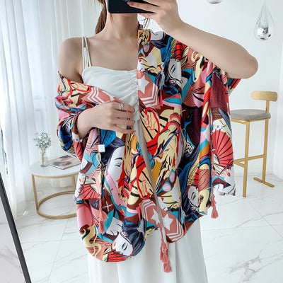 Bufanda Étnica Larga Estilo Coreano para Verano y Otoño - Image 28