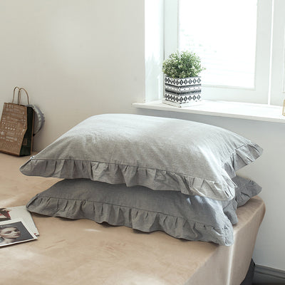 Funda de Almohada 100% Algodón con Volantes - Individual Lavado - Image 9