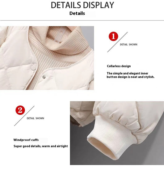 Chaqueta Corta Acolchada con Diseño Rombo para Mujer - Image 19