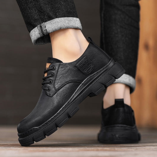 Zapatos de Cuero Ejecutivos Negros para Hombre - Estilo Británico Otoño - Image 5