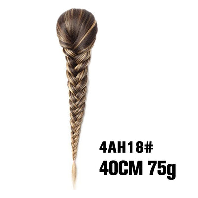 Peluca Trenza Sintética Cola de Caballo Estilo Fishtail para Mujer - Image 23